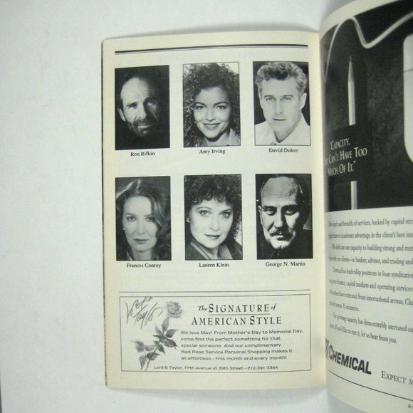 Broken Glass Playbill May 1994 Arthur Miller Ron Rifkin Amy Irving David Dukes - Picture 4 of 7